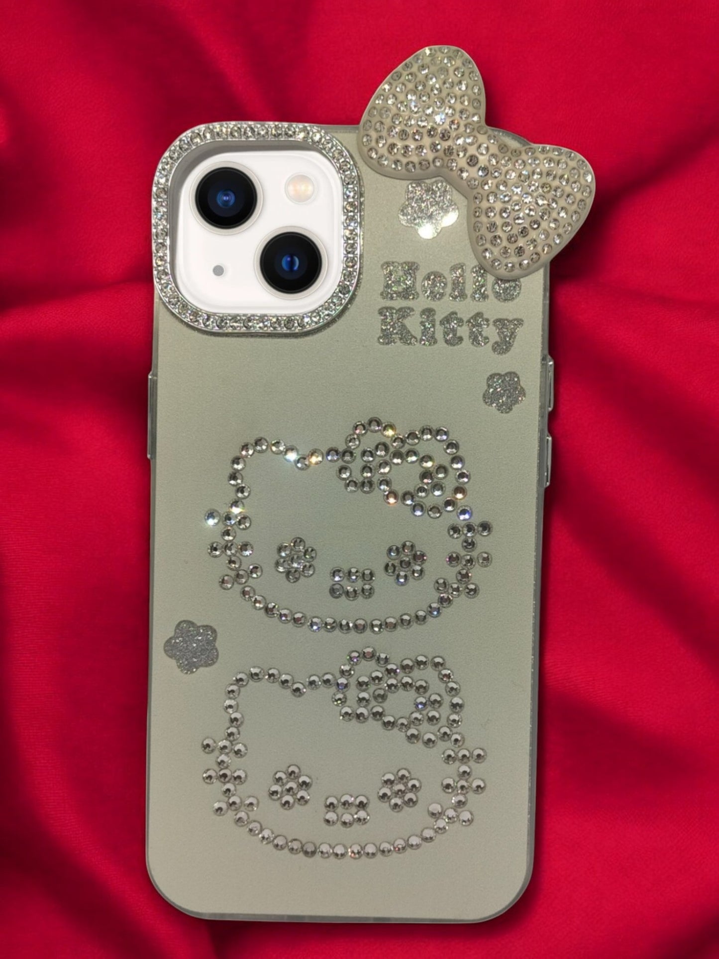 Casenea™ Kitty Hello Blink Case – Reflective Glow for iPhone 15, 15 Pro & 15 Pro Max