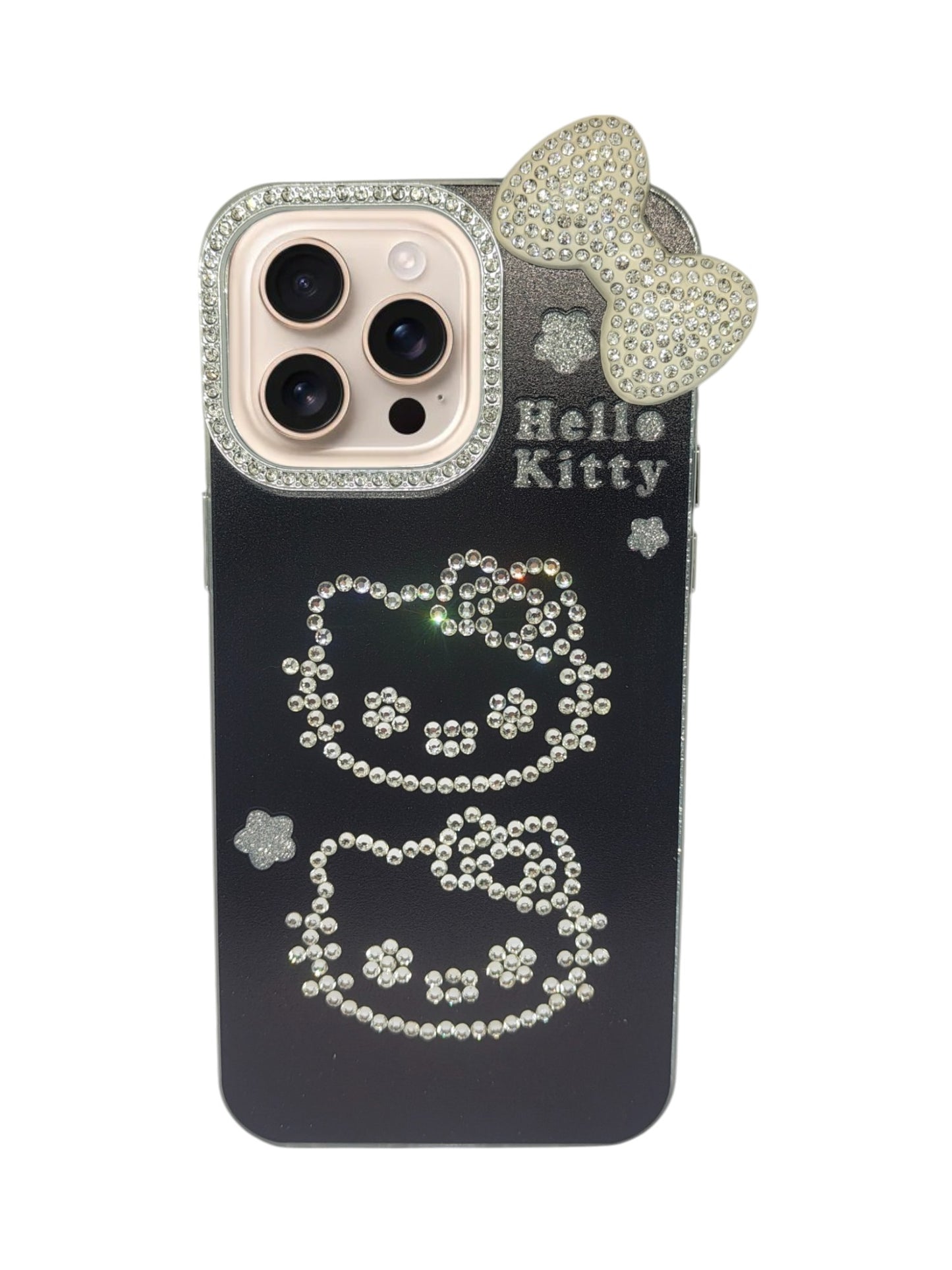 Casenea™ Kitty Hello Blink Case – Reflective Glow for iPhone 15, 15 Pro & 15 Pro Max