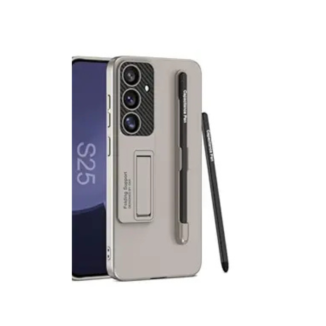 Luxury Shockproof Case with S Pen Holder & 3-Mode Kickstand – Ultra Thin Hard PC Protective Cover for Samsung