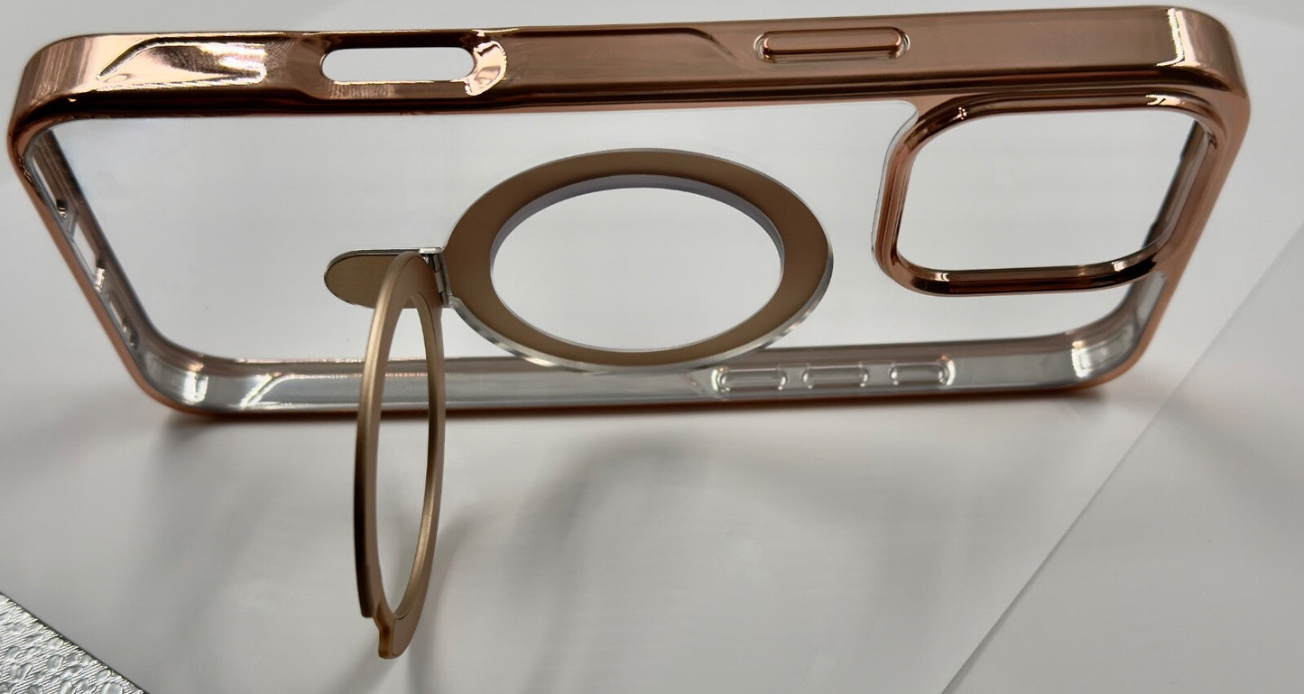 Hard Protective Case with Built-in Kickstand & Metal Frame – Military Grade Protection