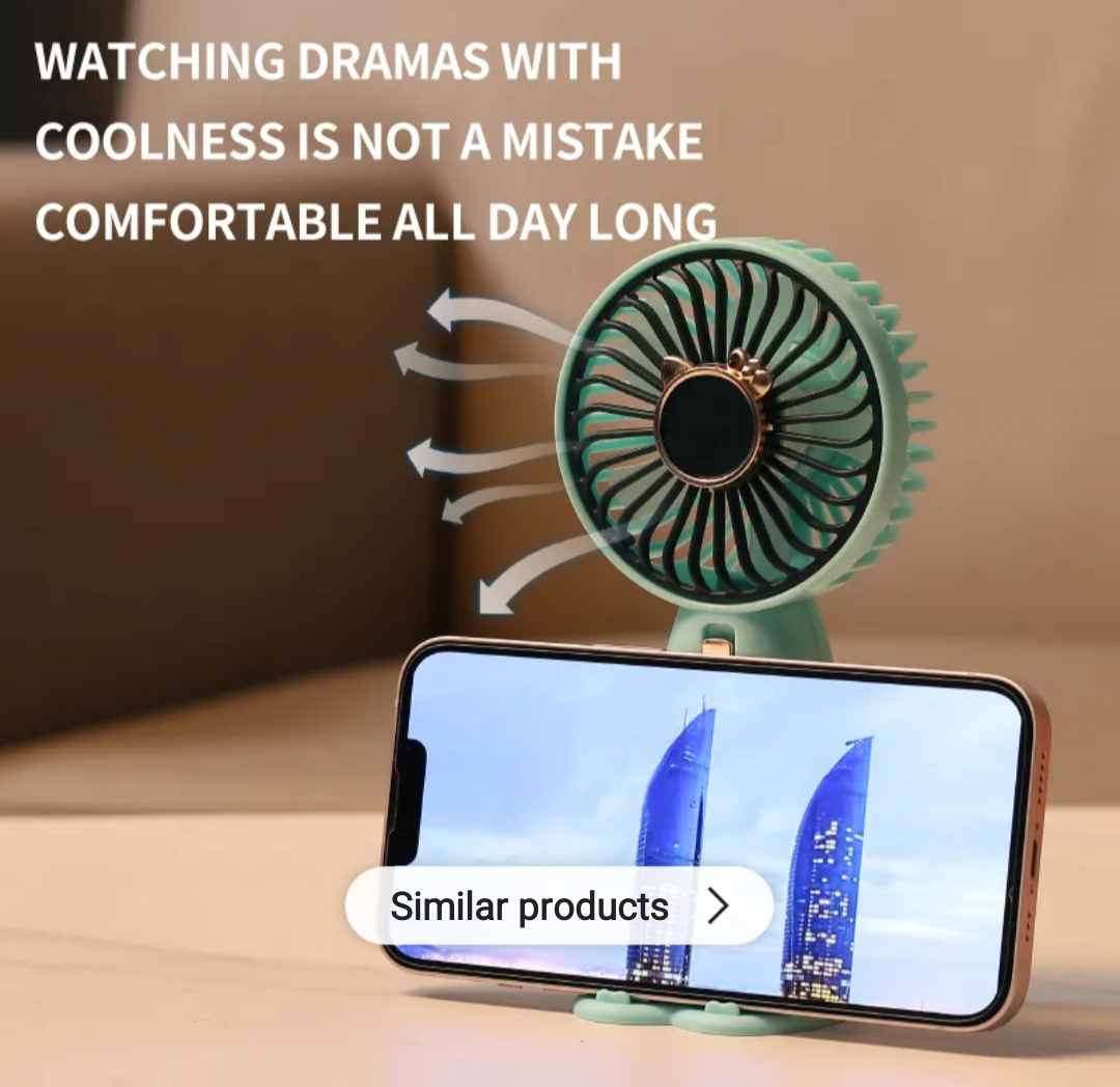 Pocket-Sized Rechargeable Handheld Fan – Compact, Powerful & Portable