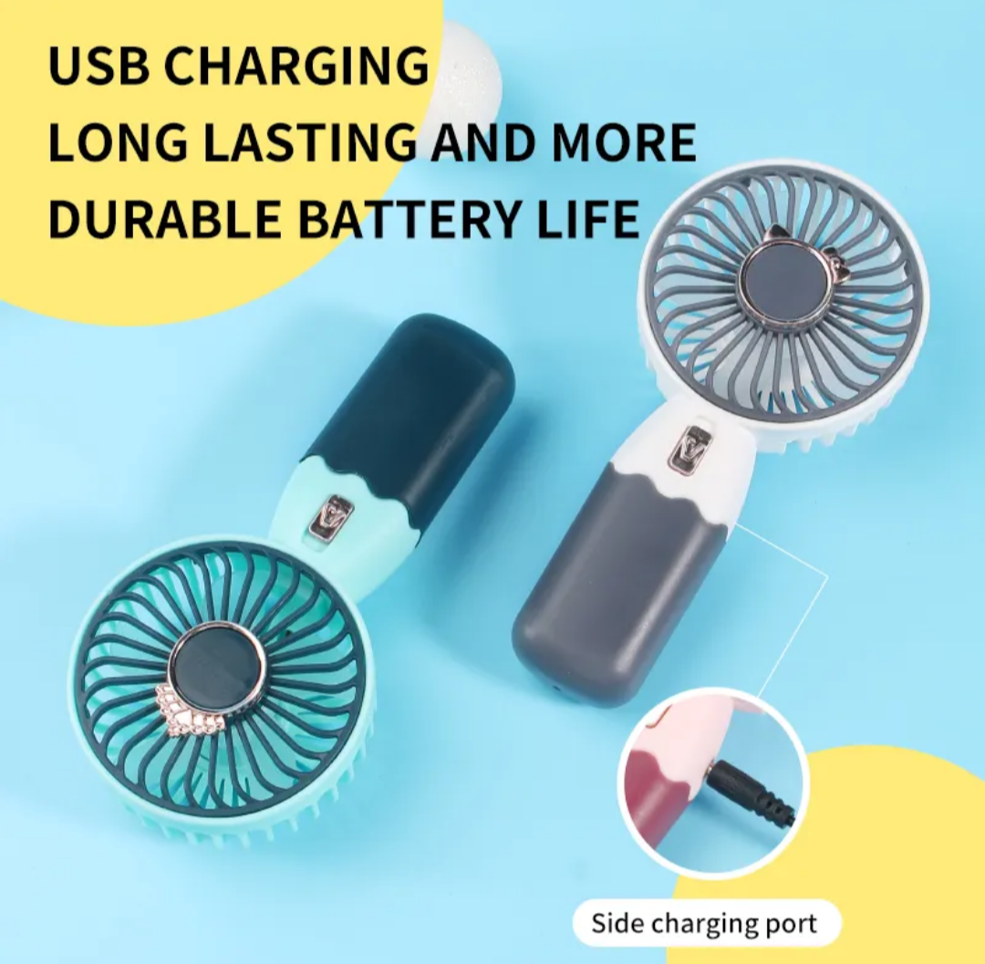 Pocket-Sized Rechargeable Handheld Fan – Compact, Powerful & Portable